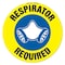 Signmission Respirator Required 16in Non-Slip Floor Marker, 16" x 16", FD-C-16-99899 FD-C-16-99899 - alternate 1